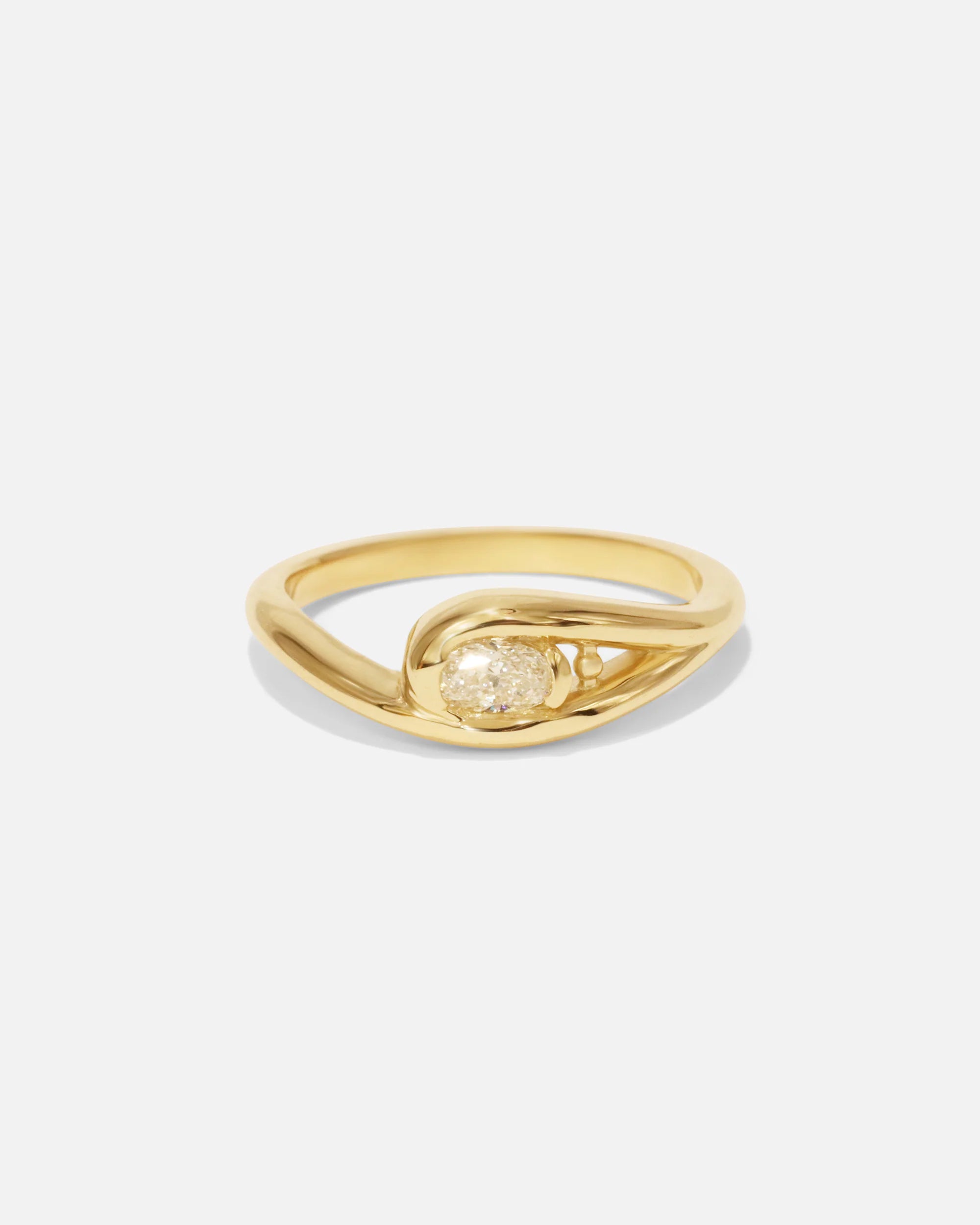 14K Gold DNA Groove Ring