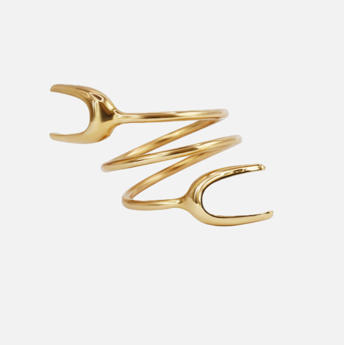 14K Double X Ring